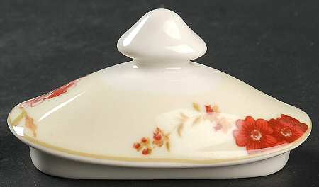 Summer Botanical Lutece Fleur Rouge Lid for Sugar Bowl