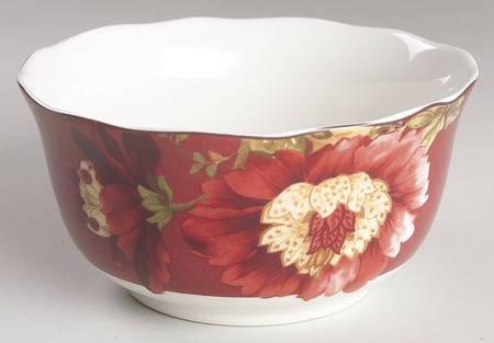 Summer Botanical Lutece Fleur Rouge Coupe Cereal Bowl