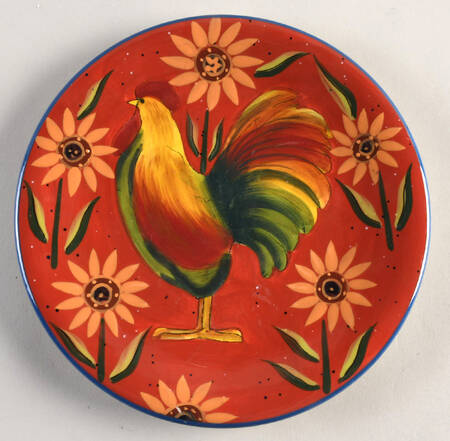 Red Rooster Salad Plate