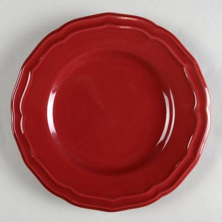 Country Burgundy Salad Plate