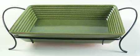 Banana Leaf 14" Lasagna W/Metal Rack
