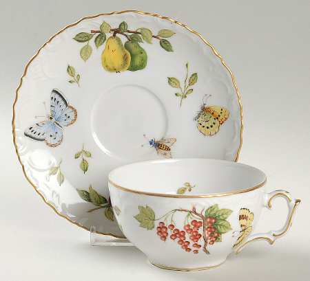 John Hooker Fruits Flat Cup & Saucer Set