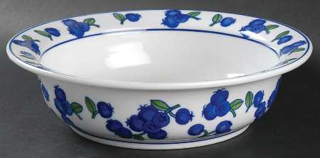 Blueberry 9" Round Vegetable Bowl