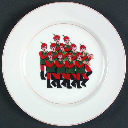 12 Days of Christmas Salad/Dessert Plate