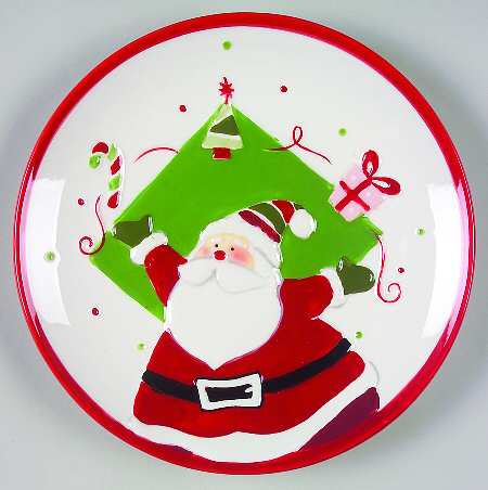 Happy Holidays Sculpted Salad Plate