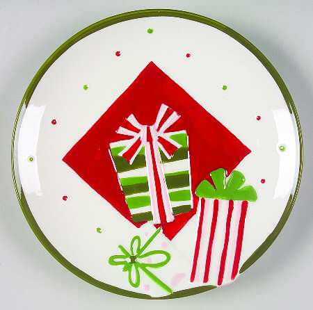 Happy Holidays Sculpted Salad Plate