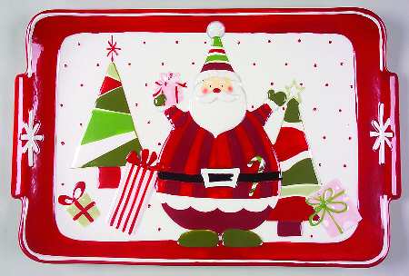 Happy Holidays 18" Rectangular Serving Platter