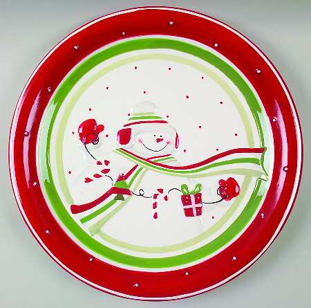 Happy Holidays 14" Chop Plate (Round Platter)