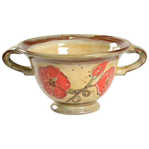 Fields of Provence Handled Footed Dessert Bowl