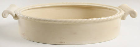 Tuscan Countryside Cream 3 Qt Oval Covered Casserole No Lid