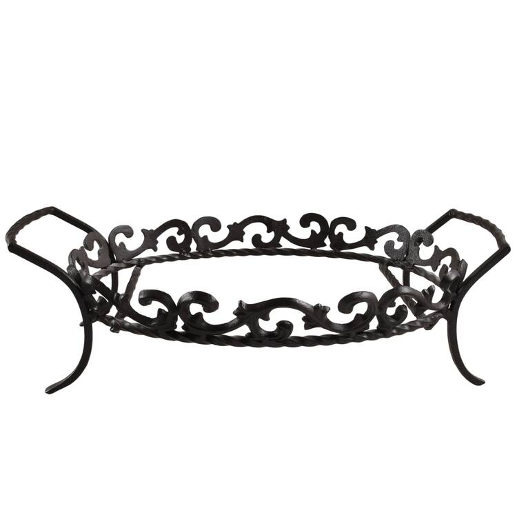 Tuscan Countryside Cream Metal Stand for 16" Oval Baker
