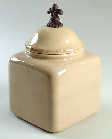 Tuscan Countryside Cream Small Canister & Lid