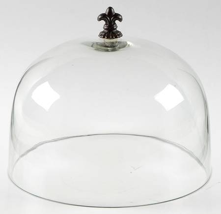 Tuscan Countryside Cream Glass Dome for Cake Plate