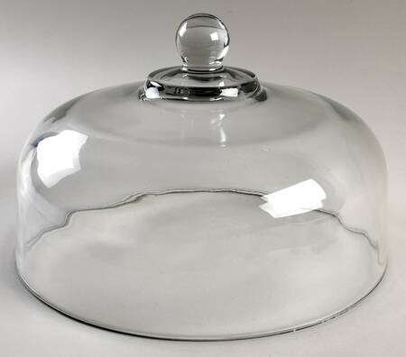 Tuscan Countryside Sage Green Glass Dome for Cake Plate