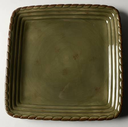 Tuscan Countryside Sage Green Square Dinner Plate