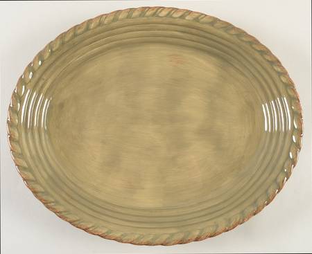 Tuscan Countryside Sage Green 15" Oval Serving Platter