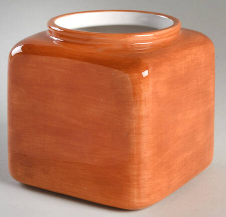 Tuscan Countryside Terra Cotta Small Canister No Lid