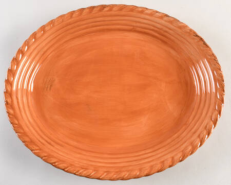 Tuscan Countryside Terra Cotta 15" Oval Serving Platter