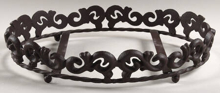Tuscan Countryside Terra Cotta Metal Stand for 3 Quart Oval Covered Casserole