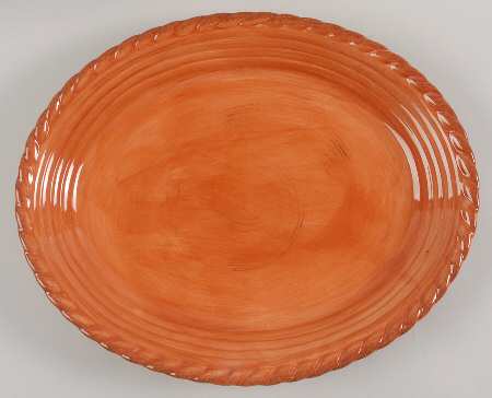 Tuscan Countryside Terra Cotta 16" Oval Serving Platter