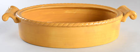 Tuscan Countryside Yellow 3 Qt Oval Covered Casserole No Lid