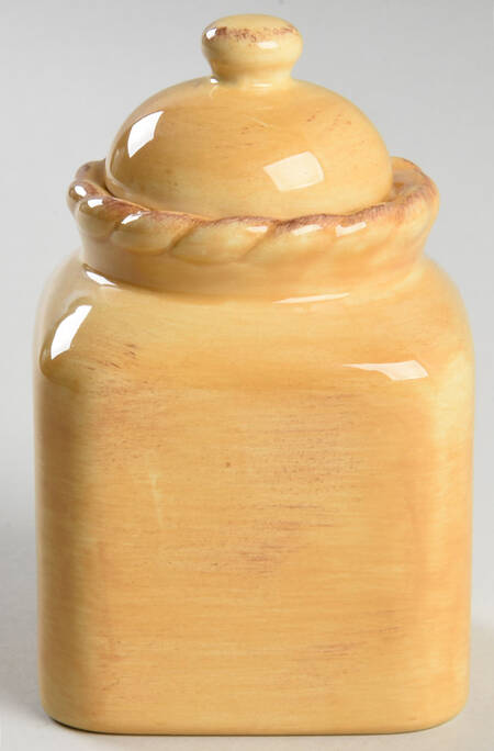Tuscan Countryside Yellow Sugar Bowl & Lid