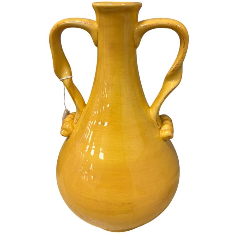 Tuscan Countryside Yellow 15" Handled Vase