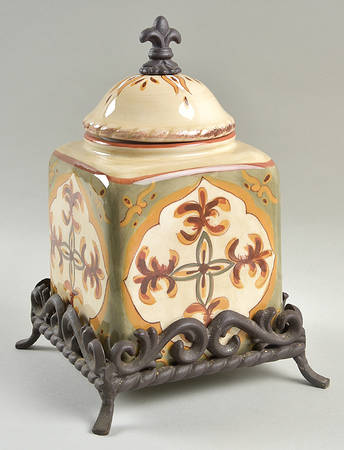 Sienna Med Canister W/Mtl Stand (Stand Fits All Canister)