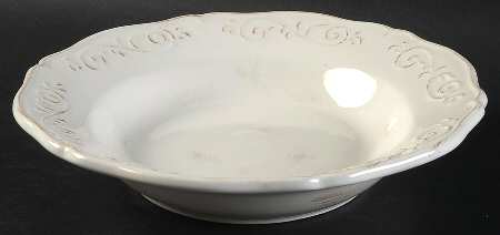 Baroque Beige Large Rim Soup Bowl
