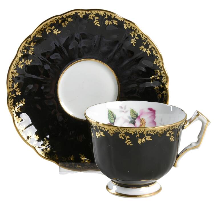 2468 (Various Colors) Footed Cup & Saucer Set