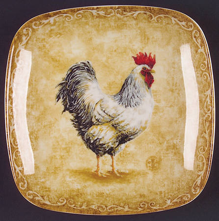Rustic Roosters Salad Plate by 222 Fifth (PTS)