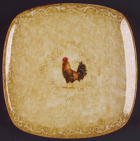 Rustic Roosters Dinner Plate by 222 Fifth (PTS)