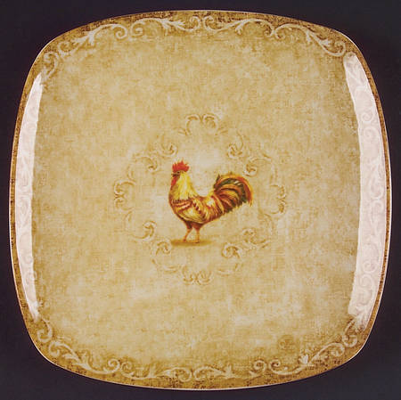 Rustic Roosters Dinner Plate