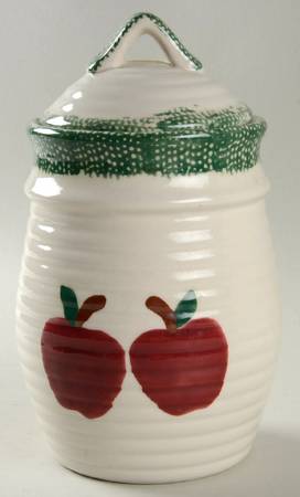 Apple Garden Medium Canister & Lid