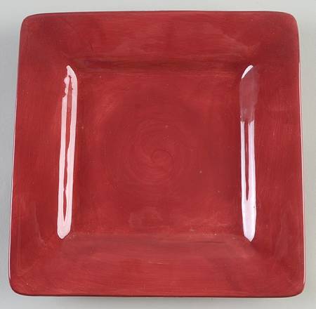 Ciao II Burgundy Square Salad Plate