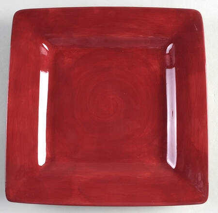 Ciao II Burgundy Square Dinner Plate