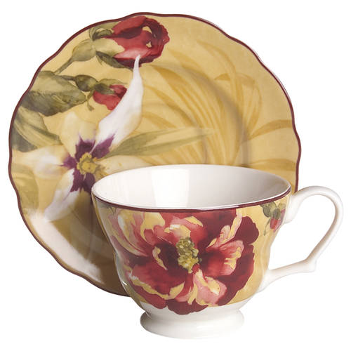 Belize Footed Cup & Saucer Set