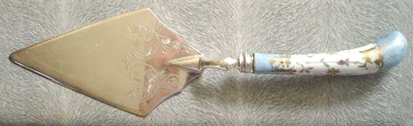 Floraine (Blue) Pie & Cake Server with Stainless Blade