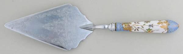 Floraine (Blue) Pie & Cake Server with Stainless Blade