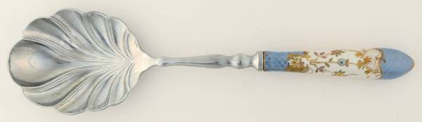 Floraine (Blue) Casserole Spoon with Stainless Bowl