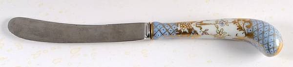 Floraine (Blue) Hollow Handle Master Butter Knife
