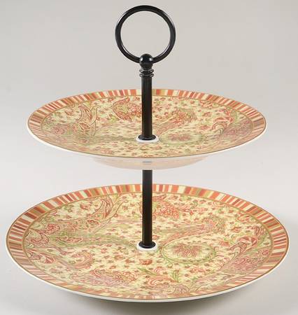 Maharana 2 Tiered Serving Tray (Dinner & Salad Plate)