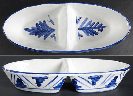 Palermo Oval Divided Vegetable Bowl