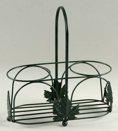 Grapevine Khaki Vinegar and Oil Set, Metal Stand Only
