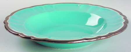 Versailles Blue Large Rim Soup Bowl