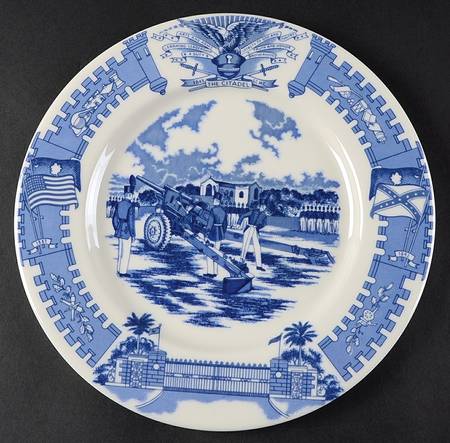 The Citadel Blue-The Military College of S. C. Dinner Plate