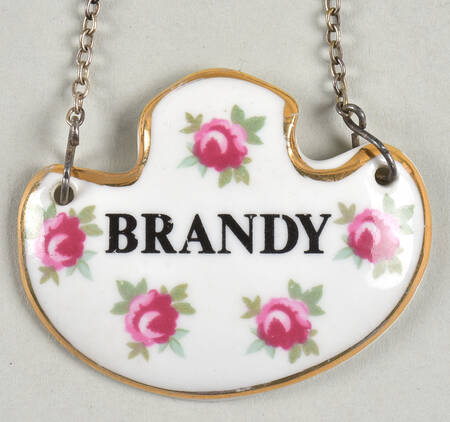 Floral Brandy Decanter Label
