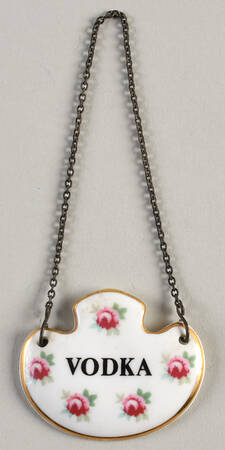 Floral Vodka Decanter Label