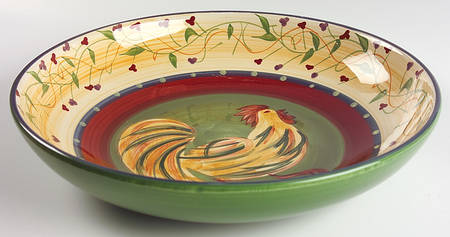 Chez Rooster 13" Pasta Serving Bowl