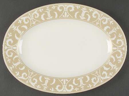 Vertoni Gold Mica 14" Oval Serving Platter